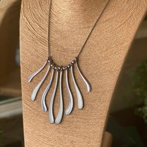 Funky stainless matte and shiny necklace!